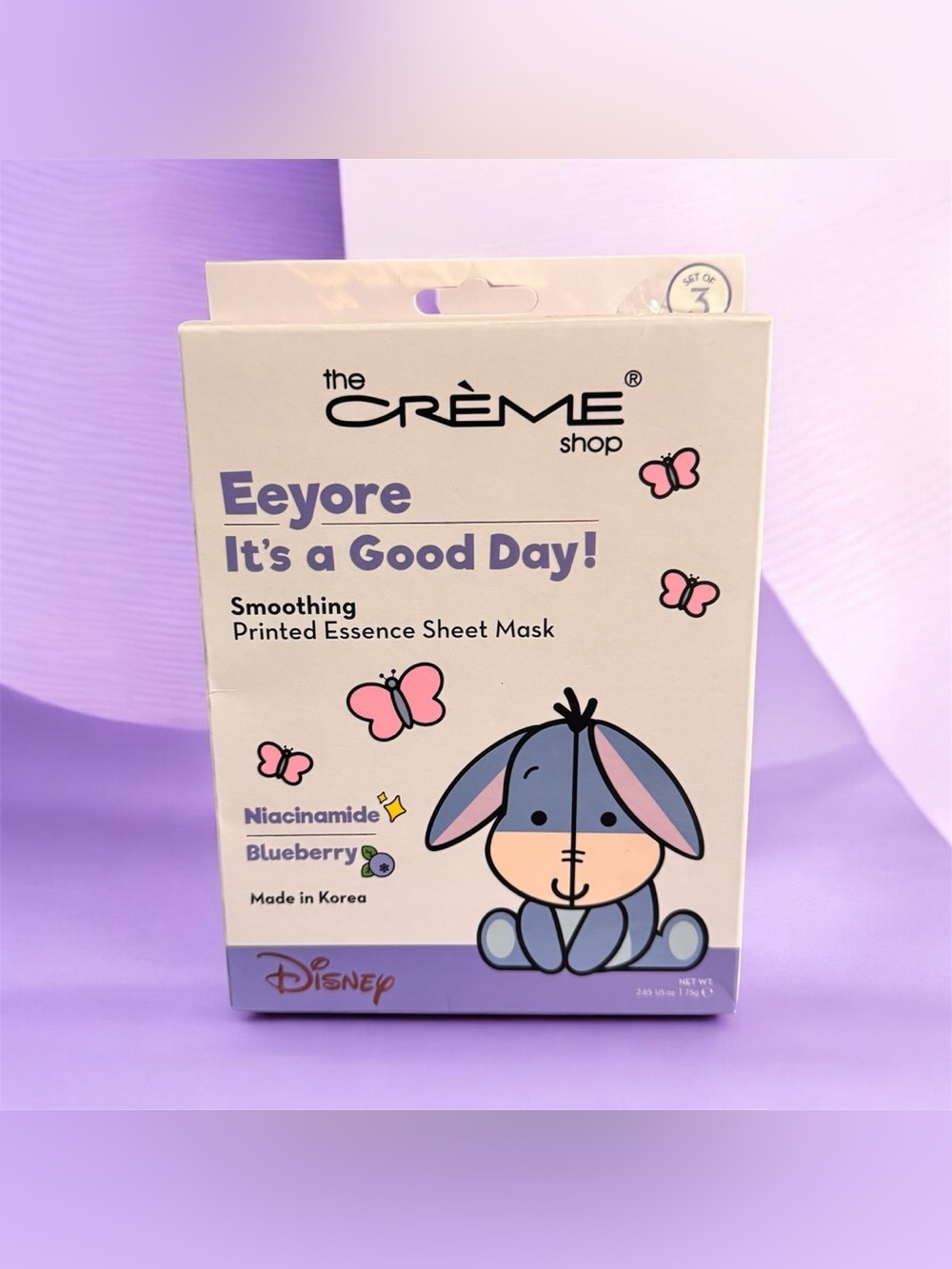The Crème Shop Eeyore 'It's a Good Day' Smoothing Sheet Masks - set of 3